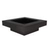 Braséro de jardin carré en acier – 57,7 x 57,7 x 19,2 cm - Noir