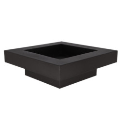 Braséro de jardin carré en acier – 57,7 x 57,7 x 19,2 cm - Noir