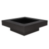 Braséro de jardin carré en acier – 57,7 x 57,7 x 19,2 cm - Noir