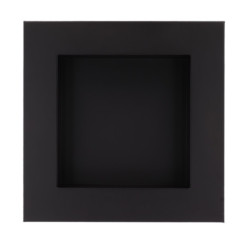 Braséro de jardin carré en acier – 57,7 x 57,7 x 19,2 cm - Noir