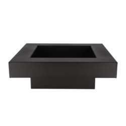 Braséro de jardin carré en acier – 57,7 x 57,7 x 19,2 cm - Noir
