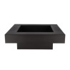 Braséro de jardin carré en acier – 57,7 x 57,7 x 19,2 cm - Noir