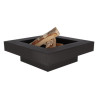 Braséro de jardin carré en acier – 57,7 x 57,7 x 19,2 cm - Noir