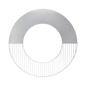 Plaque de cuisson et grille en acier inox pour braseros de diamètre de 60 cm – 61,8 x 61,8 x 2,3 cm