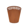 Braséro de jardin incliné ovale ajouré en fer – 36,1 x 35 x 44,9 cm - Rouille