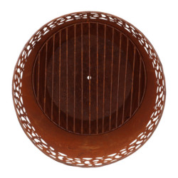 Braséro de jardin incliné ovale ajouré en fer – 36,1 x 35 x 44,9 cm - Rouille
