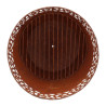 Braséro de jardin incliné ovale ajouré en fer – 36,1 x 35 x 44,9 cm - Rouille