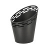 Braséro de jardin incliné ovale ajouré en fer – 36,1 x 35 x 44,9 cm - Noir