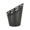 Braséro de jardin incliné ovale ajouré en fer – 36,1 x 35 x 44,9 cm - Noir