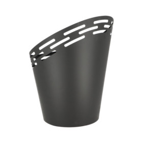 Braséro de jardin incliné ovale ajouré en fer – 36,1 x 35 x 44,9 cm - Noir