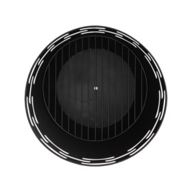 Braséro de jardin incliné ovale ajouré en fer – 36,1 x 35 x 44,9 cm - Noir