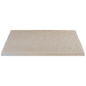 Dalle de terrasse en pierre reconstituée 40 x 60 x 2.5 cm Bouchardée patinée - BLANC