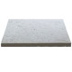 Dalle de terrasse en pierre reconstituée 40 x 40 x 2.5 cm Bouchardée patinée – GRIS CLAIR