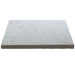 Dalle de terrasse en pierre reconstituée 40 x 40 x 2.5 cm Bouchardée patinée – GRIS CLAIR