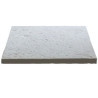 Dalle de terrasse en pierre reconstituée 40 x 40 x 2.5 cm Bouchardée patinée – GRIS CLAIR