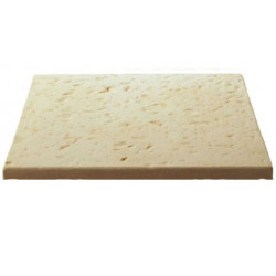 Dalle de terrasse en pierre reconstituée 40 x 40 x 2.5 cm Bouchardée patinée - OCRE