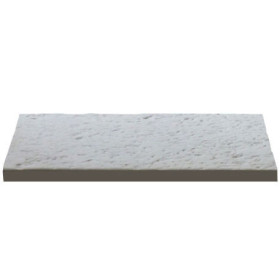 Dalle de terrasse en pierre reconstituée 40 x 20 x 2.5 cm Bouchardée patinée – GRIS CLAIR