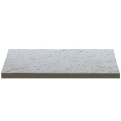 Dalle de terrasse en pierre reconstituée 40 x 20 x 2.5 cm Bouchardée patinée – GRIS CLAIR