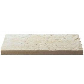 Dalle de terrasse en pierre reconstituée 40 x 20 x 2.5 cm Bouchardée patinée - BLANC