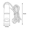 Sifflet en corne de buffle pour chien avec cordon en cuir – Portée : 160 m – 6 x 1,5 x 1,5 cm