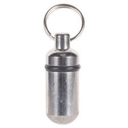 Porte adresse pour collier chien ou chat avec anneau en métal – 2,8 x 11 cm