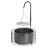 Barbecue en acier gabion sans galet – 92 x 92 x 40 cm