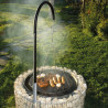 Barbecue en acier gabion sans galet – 92 x 92 x 40 cm