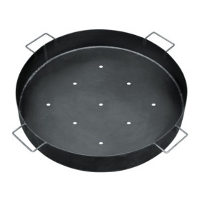 Bac à charbon pour barbecue en acier émaillé – 65 x 65 x 10 cm