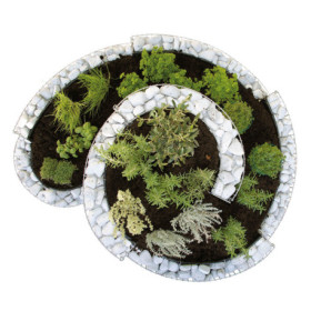 Jardinière en acier spirale XL gabion sans galet – 140 x 110 x 80 cm