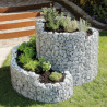 Jardinière en acier spirale XL gabion sans galet – 140 x 110 x 80 cm