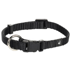 Collier Ziggi en nylon – Taille XS – Tour de cou 20-35 cm – l.10 mm - Noir