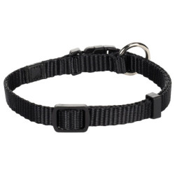 Collier Ziggi en nylon – Taille XS – Tour de cou 20-35 cm – l.10 mm - Noir