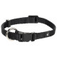 Collier Ziggi en nylon – Taille M – Tour de cou 40-55 cm – l.20 mm - Noir