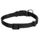 Collier Ziggi en nylon – Taille XL – Tour de cou 55-75 cm – l.40 mm - Noir