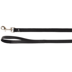 Laisse en nylon Ziggi – L.1.30 m – l.15 mm – Ep. 2mm - Noir