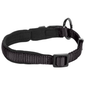 Collier Abbi en nylon avec doublure en néoprène – Taille XL – Tour de cou 55-60 cm – l.32 mm - Noir