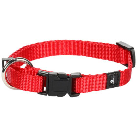 Collier Ziggi en nylon – Taille XXS – Tour de cou 15-25 cm – l.10 mm - Rouge