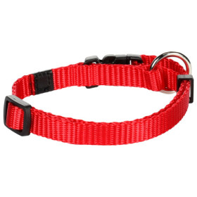 Collier Ziggi en nylon – Taille S – Tour de cou 30-45 cm – l.15 mm - Rouge