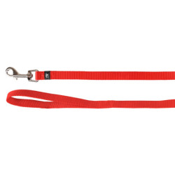 Laisse en nylon Ziggi – L.2 m – l.25 mm – Ep. 2mm - Rouge