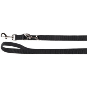 Laisse réglable 3 longueurs en nylon Ziggi – L.2 m – l.25 mm – Ep. 2 mm - Noir