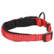 Collier Abbi en nylon avec doublure en néoprène – Taille S – Tour de cou 40-45 cm – l.20 mm - Rouge