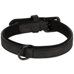 Collier en cuir synthétique avec néoprène Delu M/L – Tour de cou 38-48 cm - Noir