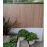 Canisse de jardin en PVC 250 x 120 cm Teck effet bois