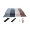 Pack complet pour 15 m² lames de terrasse pleines réversibles en composite– 260 x 14 x 2 cm – 4 coloris
