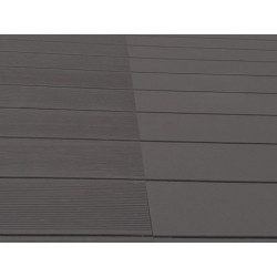 Pack complet pour 15 m² lames de terrasse alvéolaires réversibles en composite– 260 x 14,6 x 2,4 cm – Anthracite