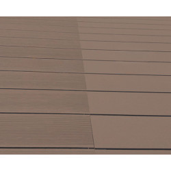 Pack complet pour 20 m² lames de terrasse alvéolaires réversibles en composite– 260 x 14,6 x 2,4 cm – Chocolat