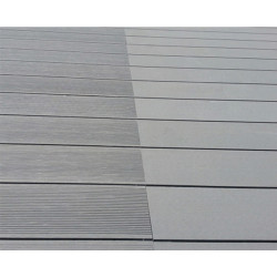Pack complet pour 25 m² lames de terrasse alvéolaires réversibles en composite– 260 x 14,6 x 2,4 cm – Gris