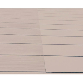 Pack complet pour 25 m² lames de terrasse alvéolaires réversibles en composite– 260 x 14,6 x 2,4 cm – Beige