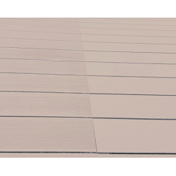Pack complet pour 40 m² lames de terrasse alvéolaires réversibles en composite– 260 x 14,6 x 2,4 cm – Beige