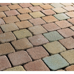 Pavé en béton vieilli 13,3 x 13,3 x 5 cm Soleil Pastel